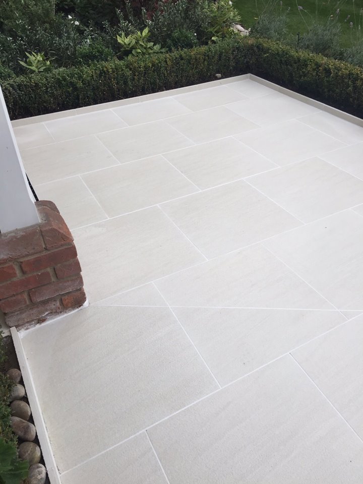 Product Showcase Sandy White Porcelain Paving Creates A Crisp